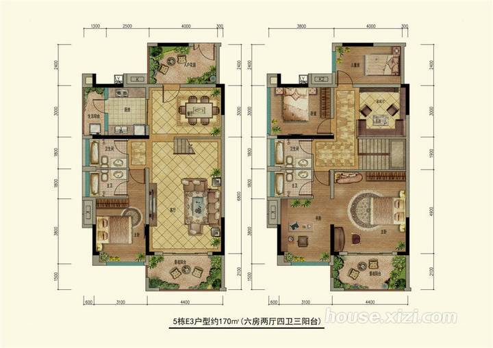 中洲天御 5栋c3 170平米户型