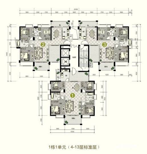 金山湖花园户型图_西子房产