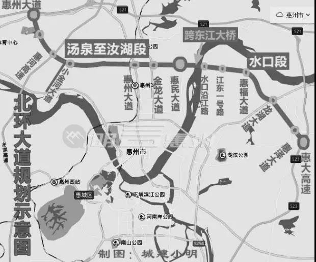 为满足道路沿线近期交通需求,汤泉至汝湖路段将规划建设立交桥共12座